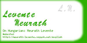 levente meurath business card